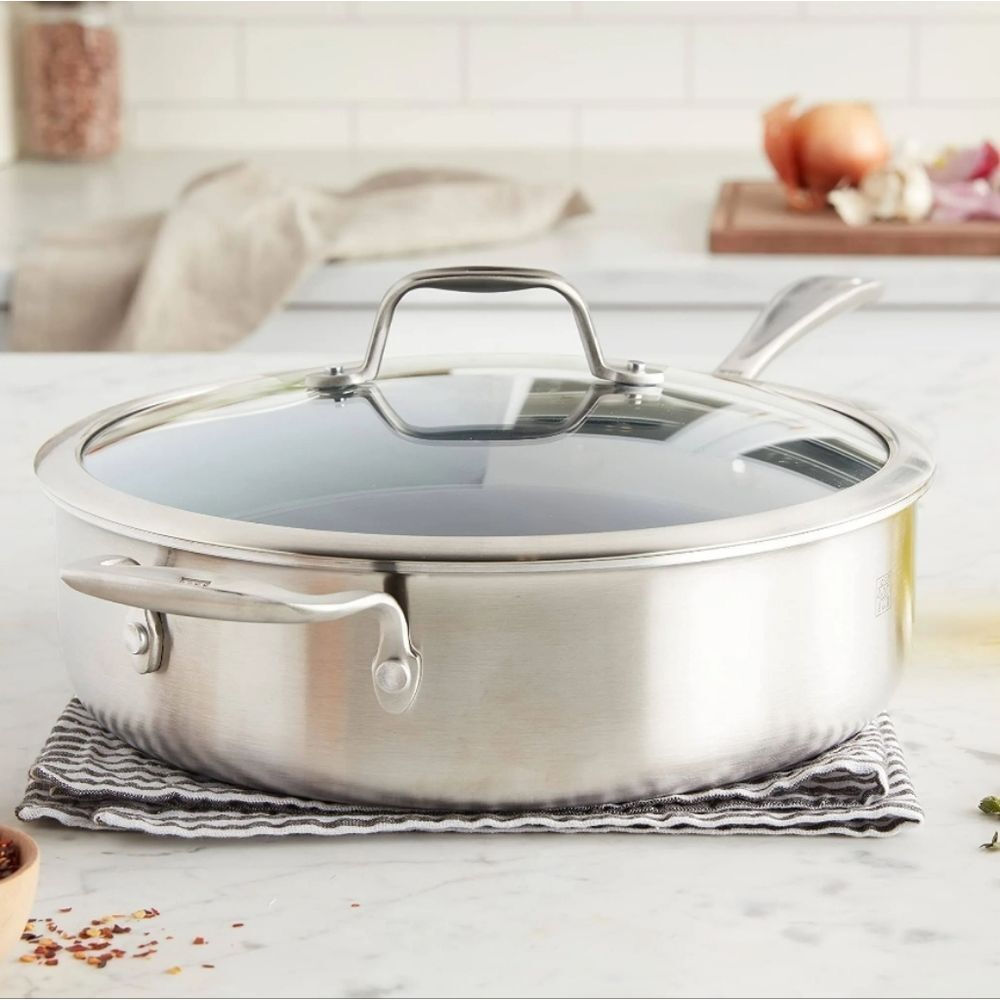 Zwilling Henckels 3-Ply 18/10 Stainless Steel 3QT Saute Pan w/Lid